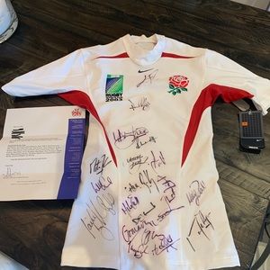 England 2003 World Cup Rugby Signed Jersey